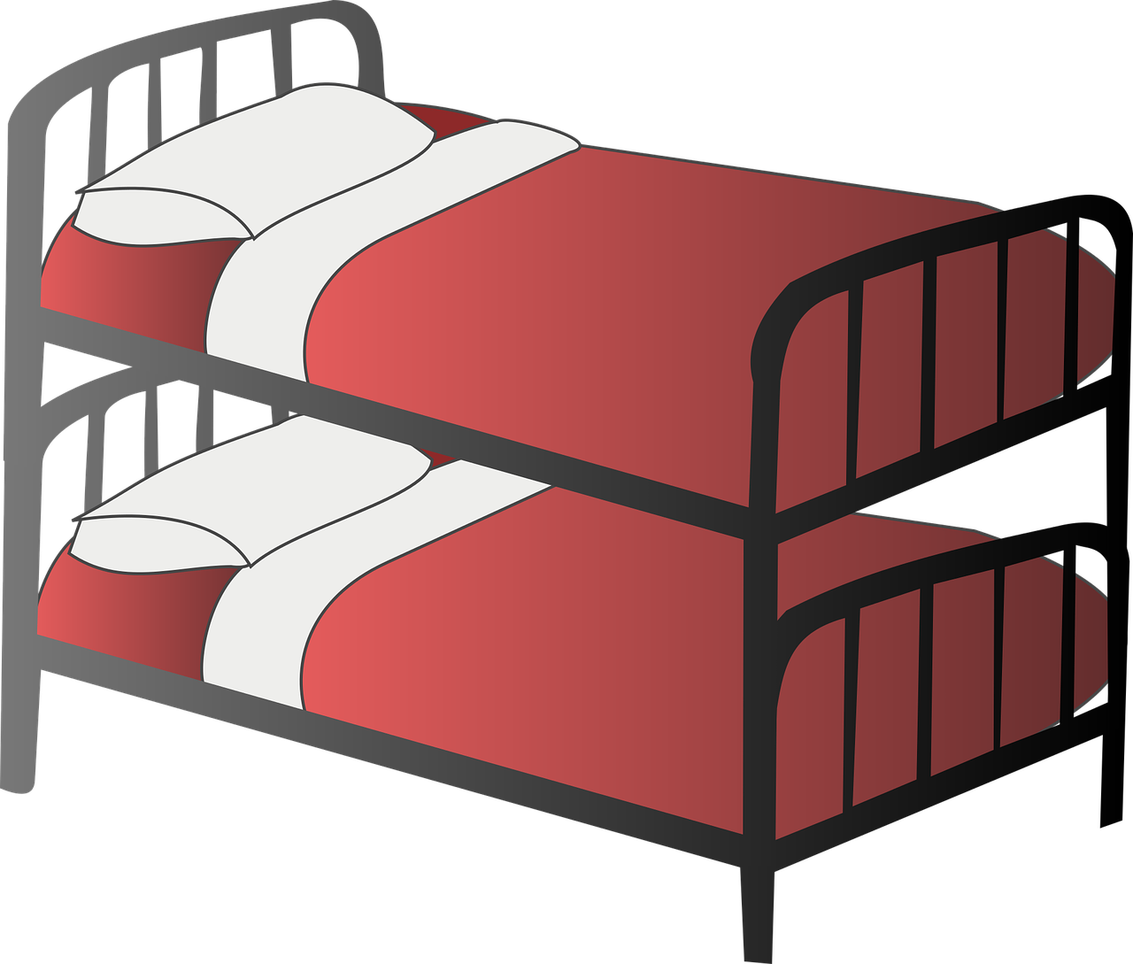 lit superposé avec tiroir